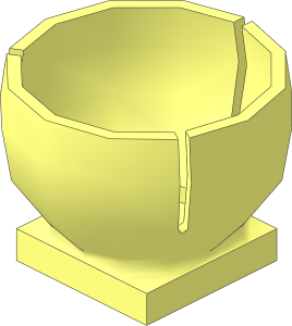 Plate  2 x  2 with Hemispherical Socket  3 x  3 x  2