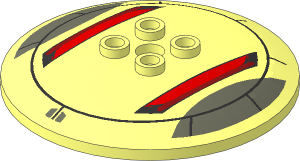 Dish  6 x  6 Inverted Hollow Studs with SW Sith Infiltrator Pattern