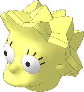 Minifig Head Simpsons Lisa Simpson with Eyes Pattern