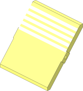 Glass for Window  4 x  4 x  3 Roof with White/Clear Stripes Half Sticker