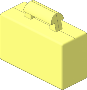 Minifig Suitcase (Closed)