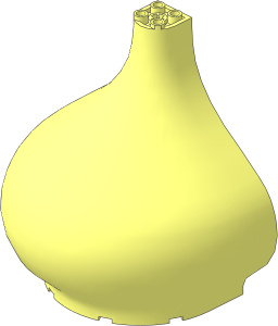 Roof Piece  8 x 12 x 10 Half Onion Dome