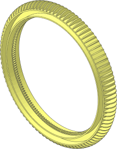 Wheel 22 x 172 with Fins and Inner 168 Tooth Gear