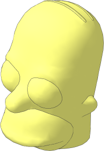 Minifig Head Simpsons Homer Simpson