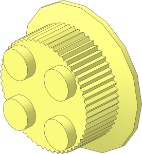 ~Train Wheel 4 Studs with Traction Teeth