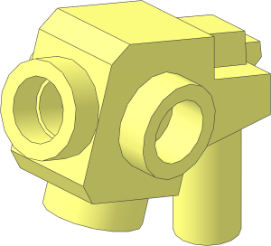 Minifig Gun Blaster with Studs on Sides, Bottom and Front
