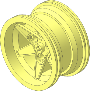 Wheel Rim 34 x 56 with 6 Spokes and 3 Pegholes