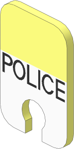 Motorcycle Windshield with POLICE Pattern