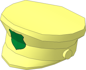 Minifig Hat Police With Gold Badge Pattern