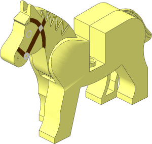 Animal Horse (Complete) with Brown/White Tack Pattern