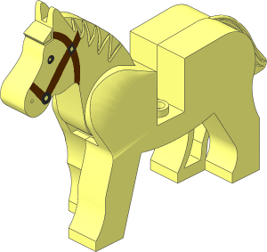 Animal Horse  (Complete) with Brown/Black Tack Pattern