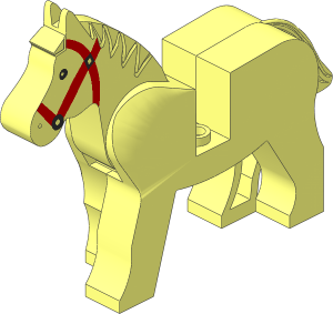 Animal Horse (Complete) with Red Tack Pattern
