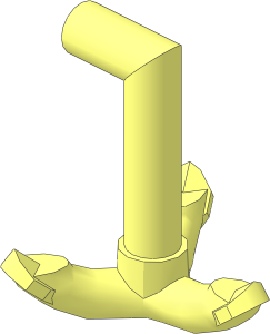Minifig Tool Grappling Hook with Bar