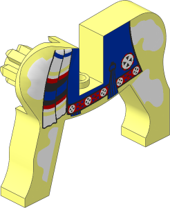 ~Animal Horse Body Left with Blue Blanket Pattern
