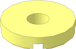 Tile  2 x  2 Round with Hole