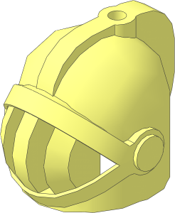 Minifig Helmet Castle with Fixed Face Grille