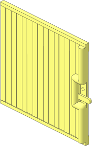 Door  6.5 x  5 Sliding with Corrugated Surface