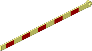Train Level Crossing Gate Type 2 with Red Stripes Pattern