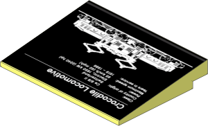 Slope Brick 10  6 x  8 with Swiss Crocodile Locomotive Sticker