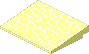 Slope Brick 10  6 x  8 with Slate Roof Pattern