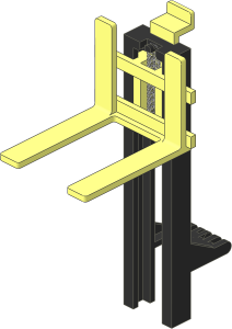 Forklift  4 x  6 x 7.667 with Black Rails (Complete)