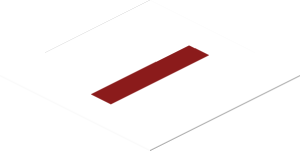 Sticker  1.7 x  1.7 with Dark_Red "I"