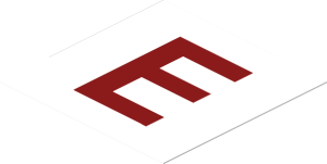 Sticker  1.7 x  1.7 with Dark_Red "E"