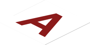 Sticker  1.7 x  1.7 with Dark_Red "A"