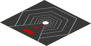 Sticker  4.9 x  5.1 with SW Death Star Corridor