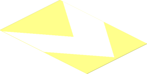 Sticker  2.5 x  3.6 with White Landing Arrow