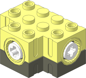 Technic Gearbox  3 x  4 x  1.667 T-shaped (Complete)