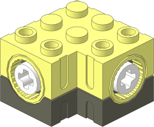 Technic Gearbox  3 x  3 x  1.667 Corner (Complete)