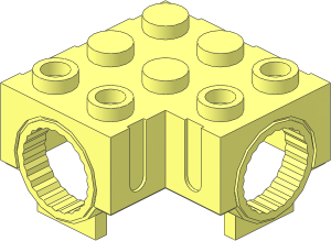 ~Technic Gearbox  3 x  3 x  1.667 Corner Top