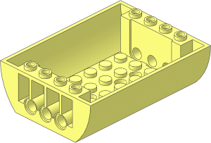 Slope Brick Curved  6 x  8 x  2 Inverted Double