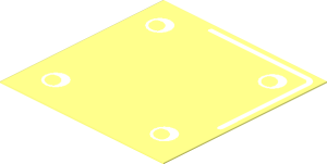 Sticker  1.8 x  1.8 with Four Rivets