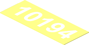 Sticker  0.7 x  1.8 with White "10194"