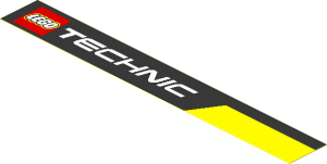 Sticker  0.8 x  5.8 with "TECHNIC" Logo and Yellow on Right