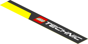 Sticker  0.8 x  5.8 with "TECHNIC" Logo and Yellow on Left