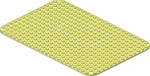 Baseplate 16 x 24 with Rounded Corners with Set 344 Dots Pattern