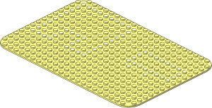 Baseplate 16 x 24 with Rounded Corners with Set 362 Dots Pattern