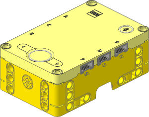 Electric Powered Up 6 Port Hub with Yellow Bottom without Rechargeable Battery