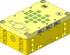 Electric Powered Up 6 Port Hub with Yellow Bottom with Dot Matrix Heart Pattern