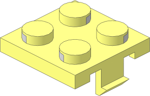 ~Electric Connector Plate  2 x  2 with Contacts