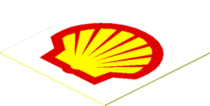 Sticker  1.1 x  1.1 with Shell Logo 1971