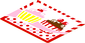 Sticker  2.2 x  2.8 with Two Cupcakes