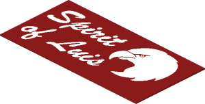 Sticker  0.6 x  1.6 Left with Spirit of Luis & Eagle on DkRed