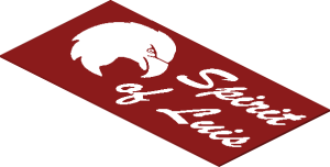 Sticker  0.6 x  1.6 Right with Spirit of Luis & Eagle on DkRed