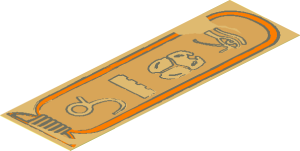 Sticker  5.75 x  1.75 with Hieroglyphs, Eye on Top