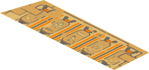 Sticker  3.2 x 10.6 Trapezoid on Left Side with Wall and Hieroglyphs