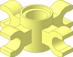 Technic Pin Connector Round with 4 Thick C-Clips